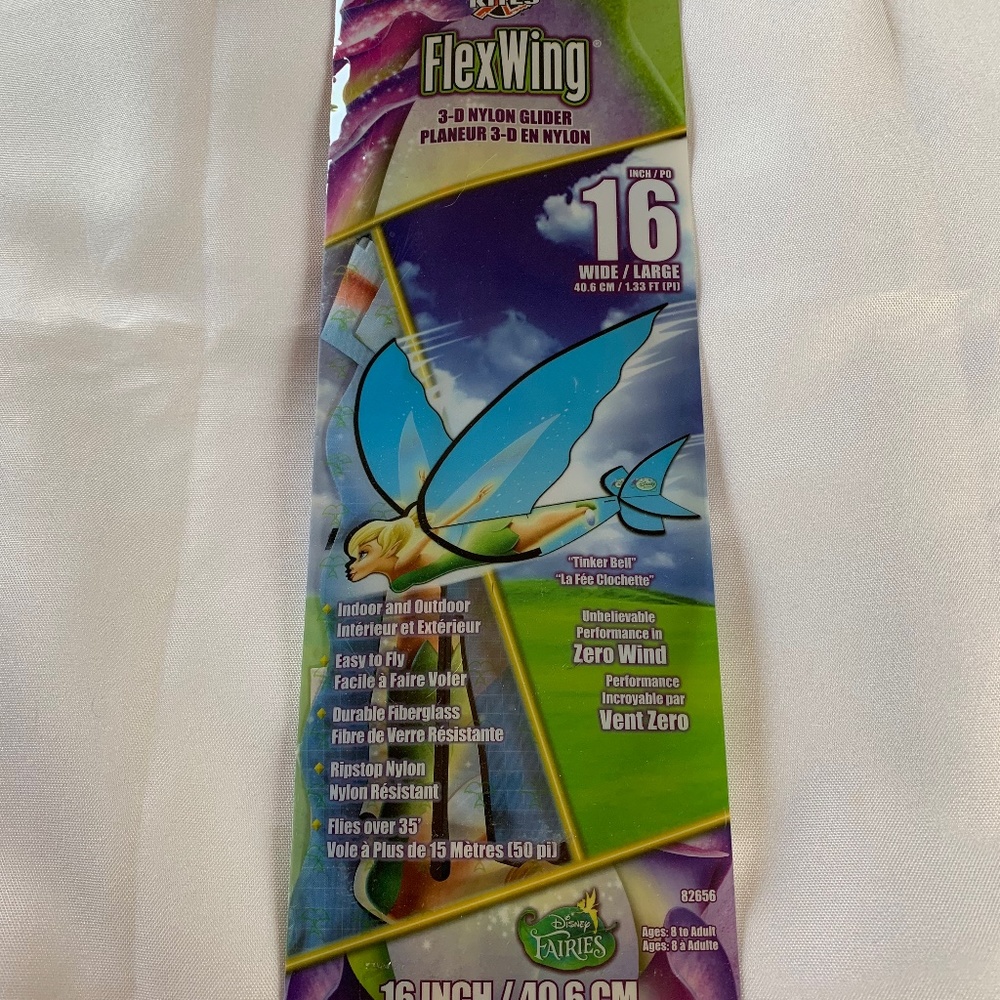 NIP!  FlexWing Disney’s Tinker Bell Kite Glider!  16 INCHES!